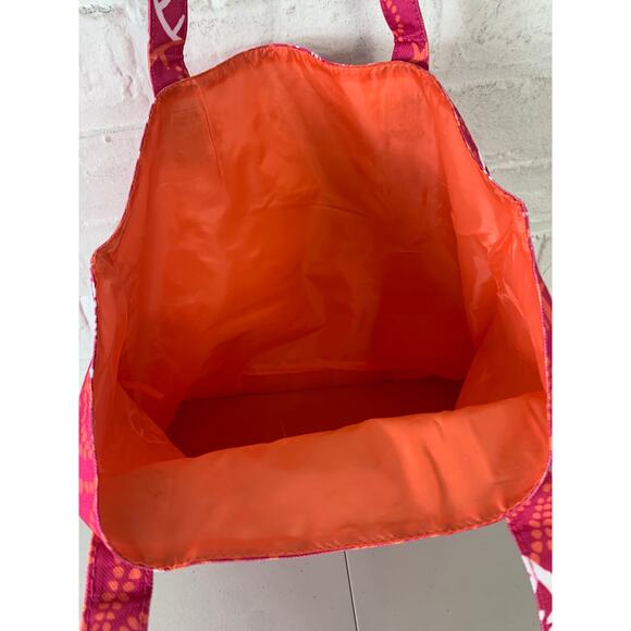 Lilly Pulitzer Women's Estee Lauder Beach Tote Bag Sand Dollar Pink Red OS - Picture 5 of 7